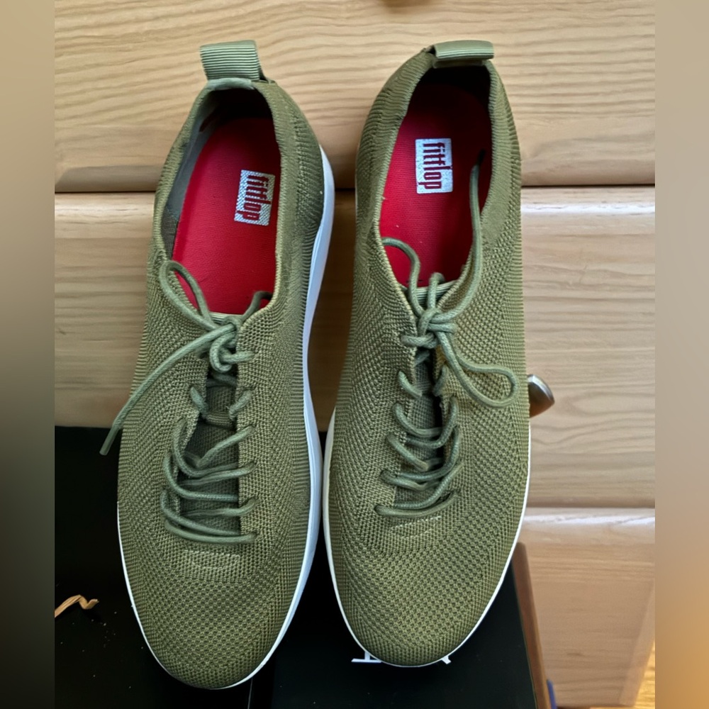 Fitflop Olive Women’s Sneakers, Size 10